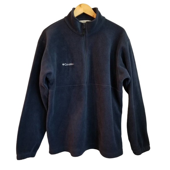 Columbia Other - Columbia 1/4 zip navy blue fleece Pullover Size Large Sweatshirt
